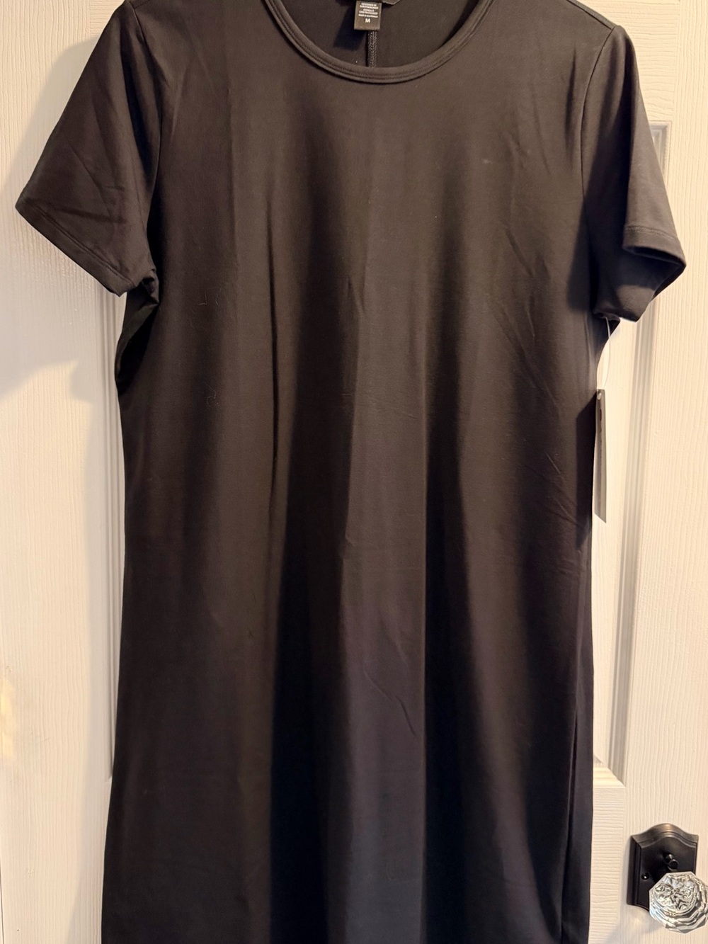 Athleta Black Short-Sleeve Crew Neck Dress